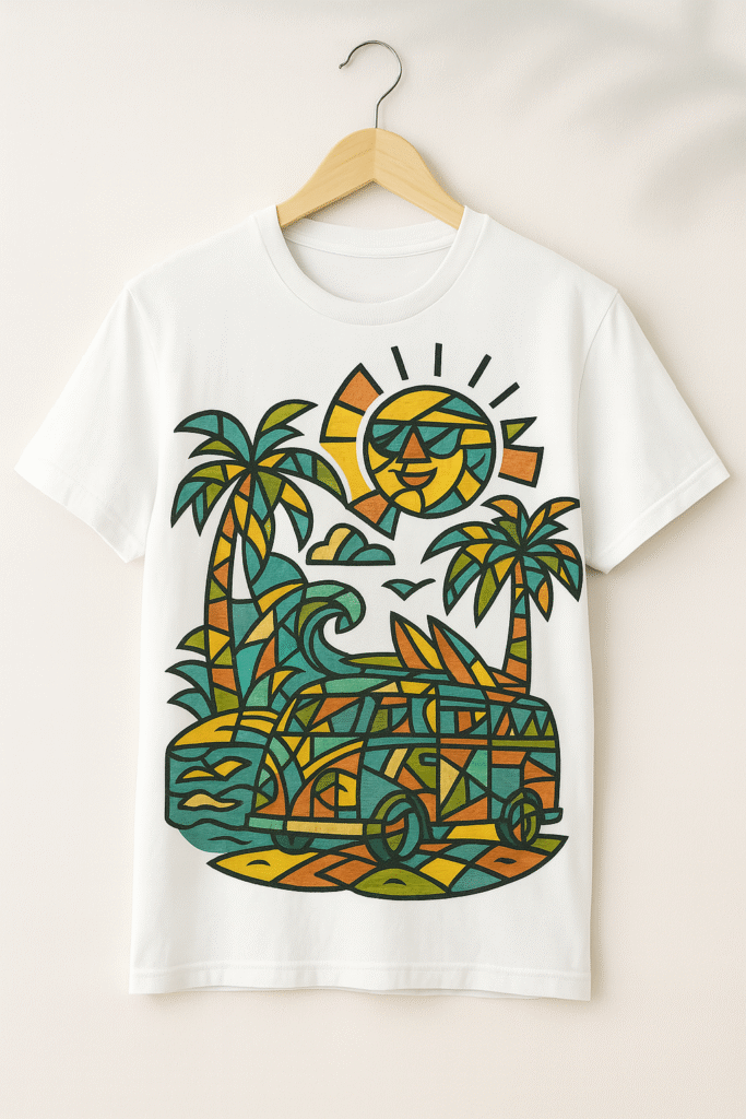 Mockup camiseta playera estilo picasso