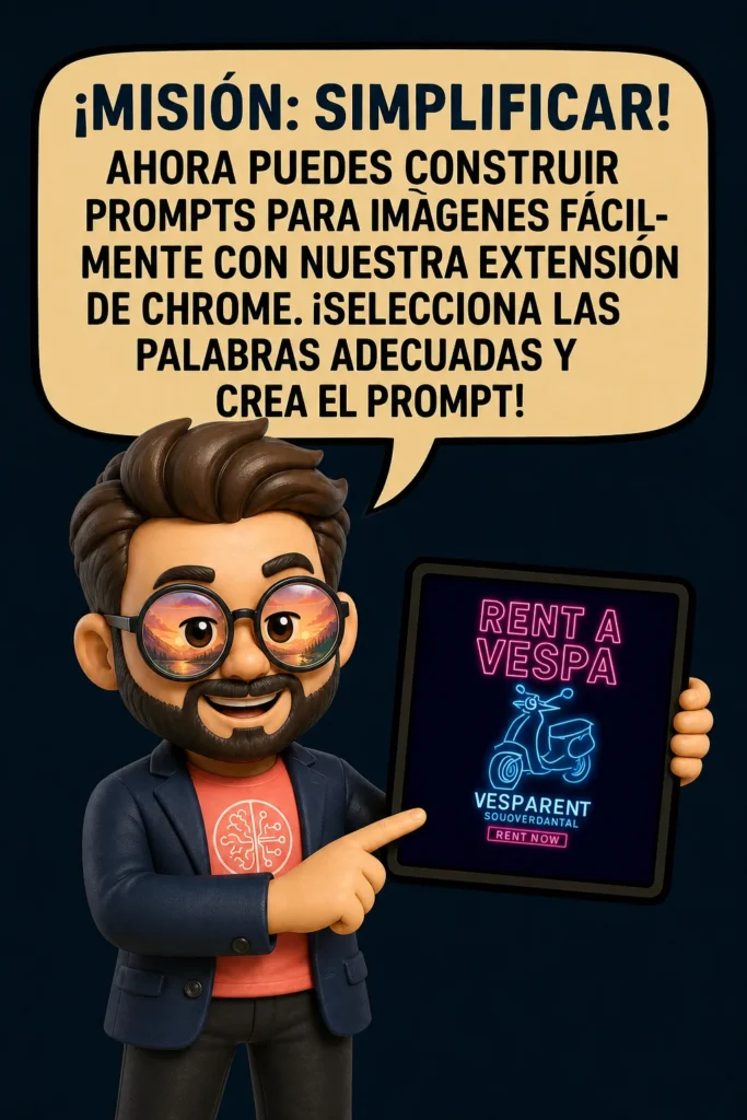 Extension para Chrome de creación de Prompts para ChatGPT, Claude, Gemini, Copilot.