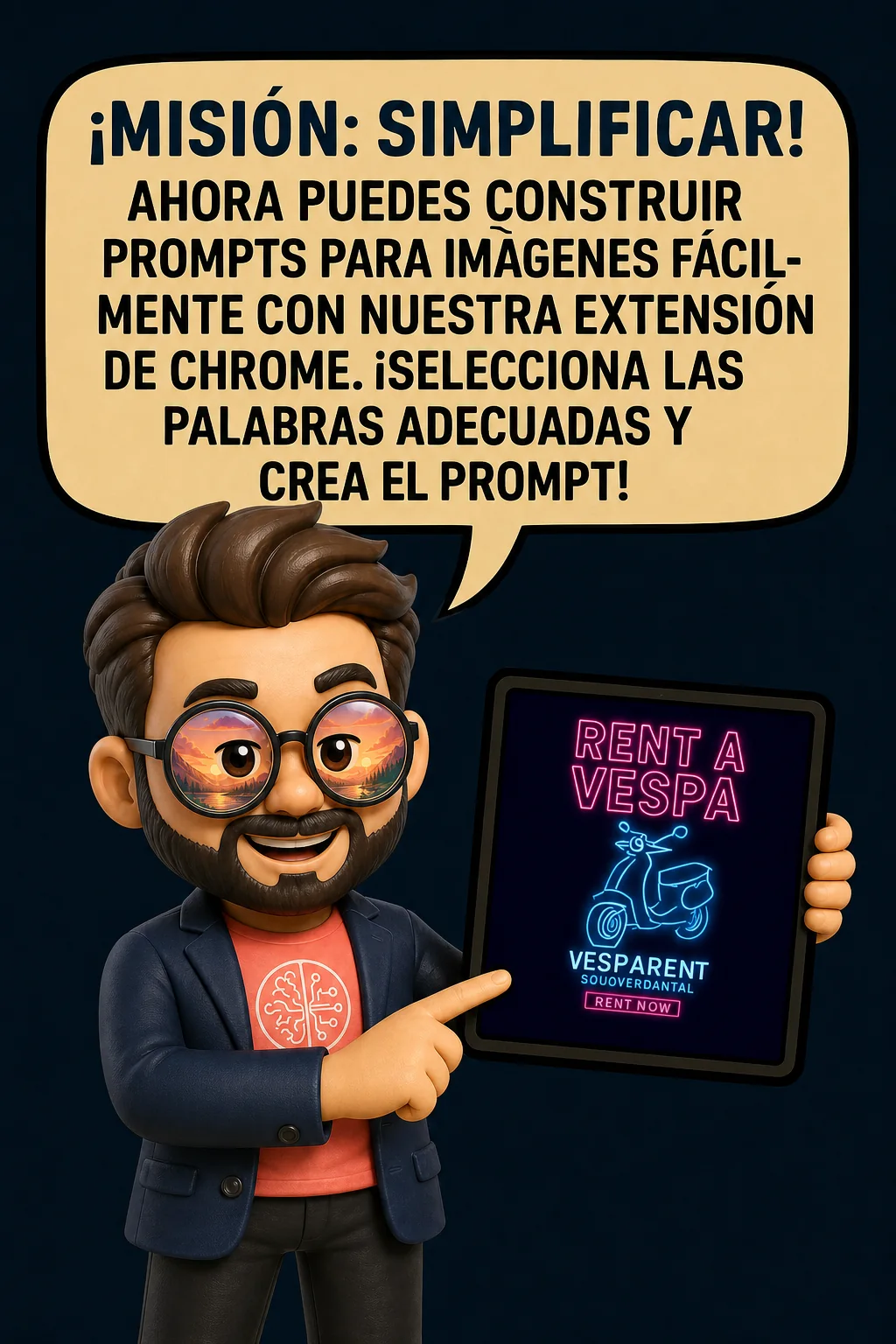 Extension para Chrome de creación de Prompts para ChatGPT, Claude, Gemini, Copilot.