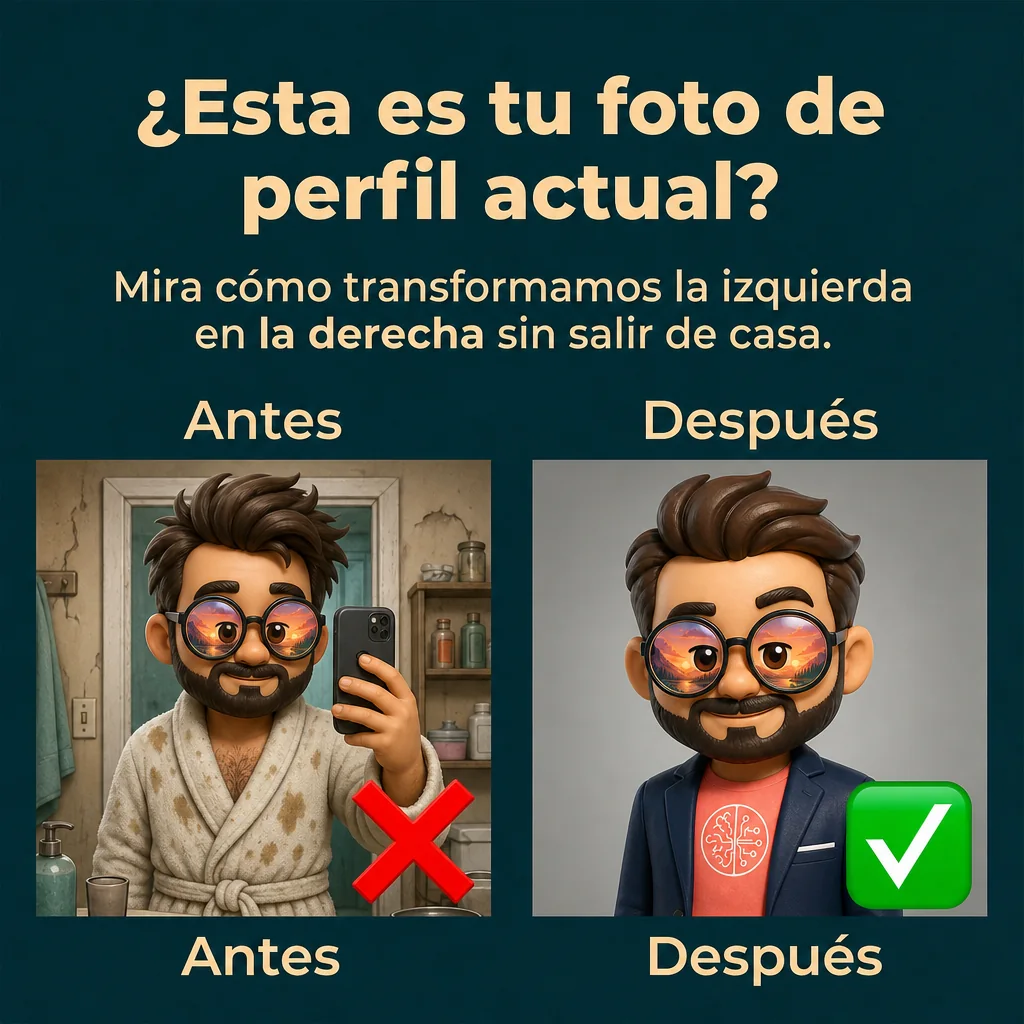 Crea una foto profesional para linkedin con IA y potencia tu CV.