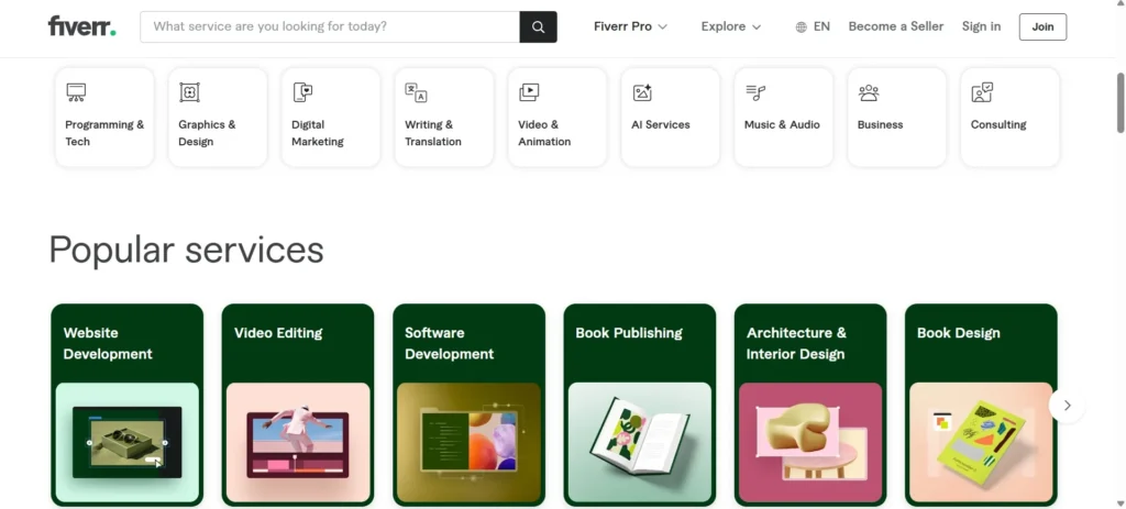 Qué servicios freelance puedes contratar en Fiverr
