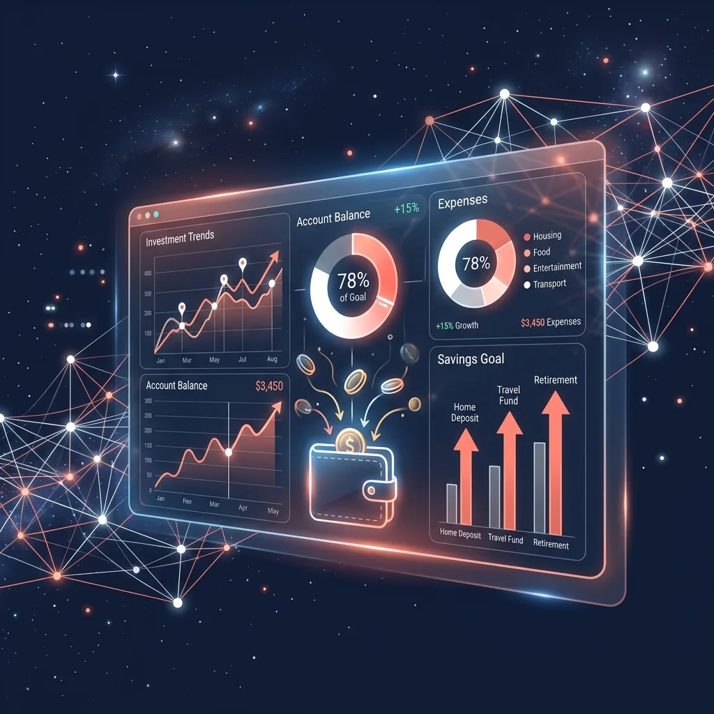Mejor IA para gestionar finanzas personales en 2026 - dashboard financiero con inteligencia artificial