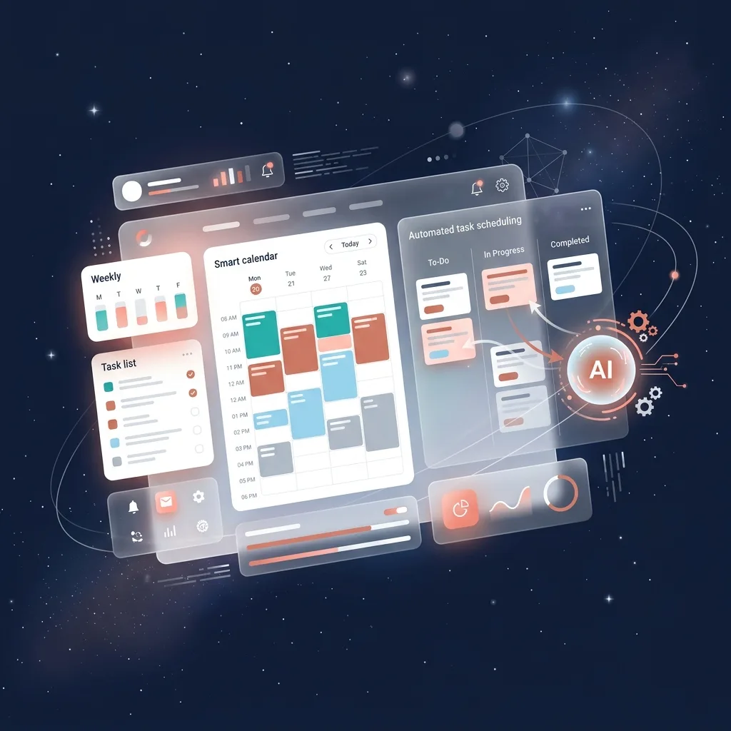 Dashboard de IA para organizar tareas y productividad con calendario inteligente