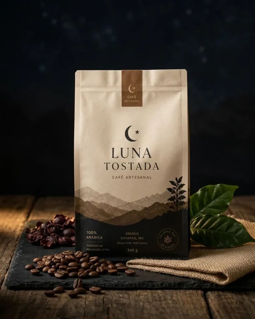 branding visual luna tostada, identidad de marca
