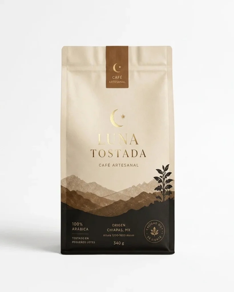 branding visual luna tostada, photoshoot empaque