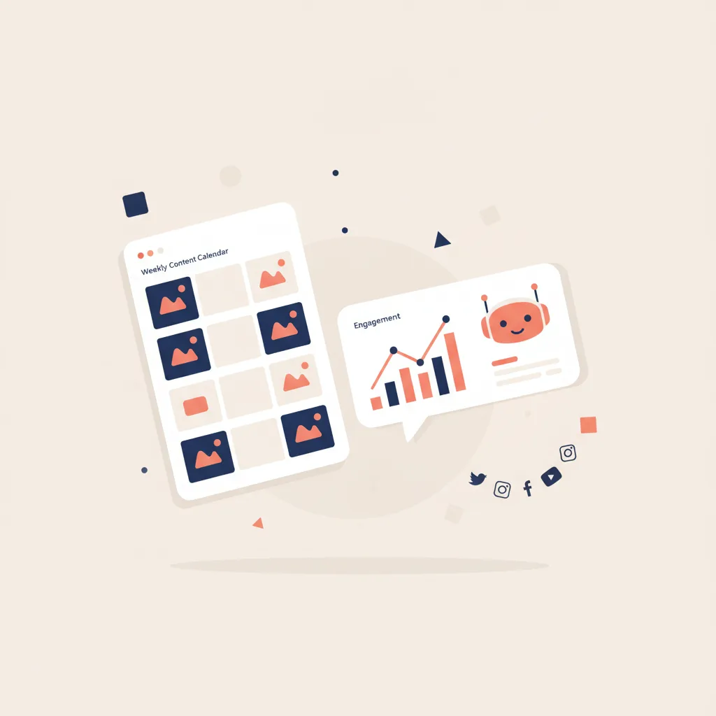 Panel todo en uno de Metricool para programar, analizar y crear publicaciones con un asistente de IA