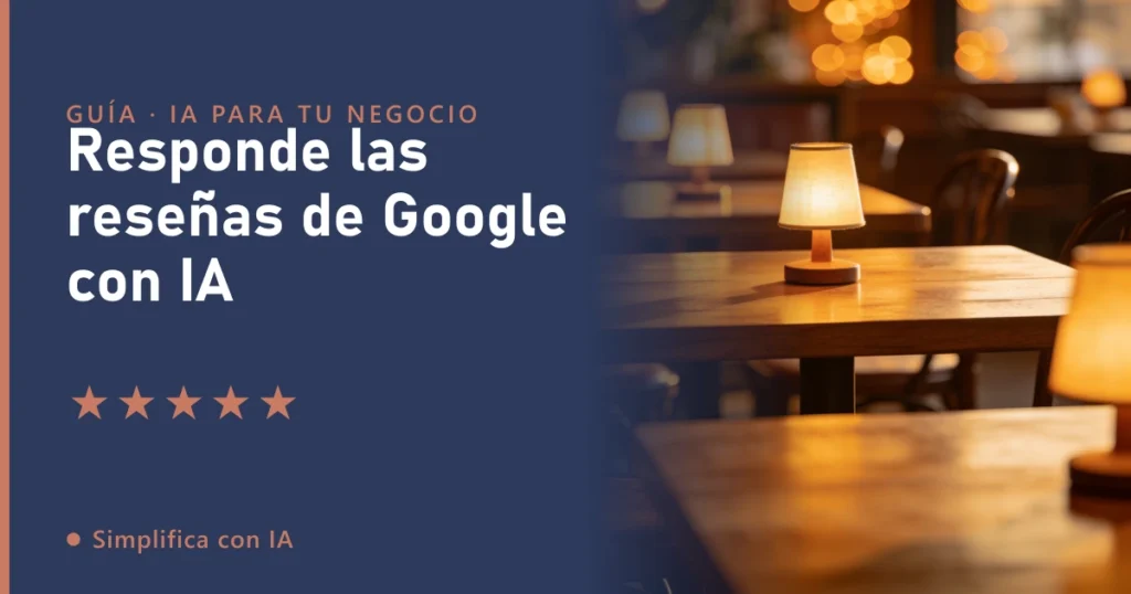 Responder reseñas de Google con IA en un restaurante