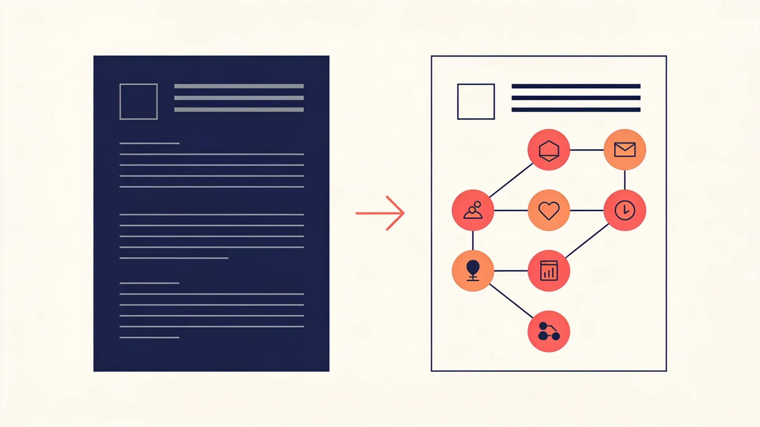 Napkin AI convierte un texto plano en un diagrama visual con nodos conectados