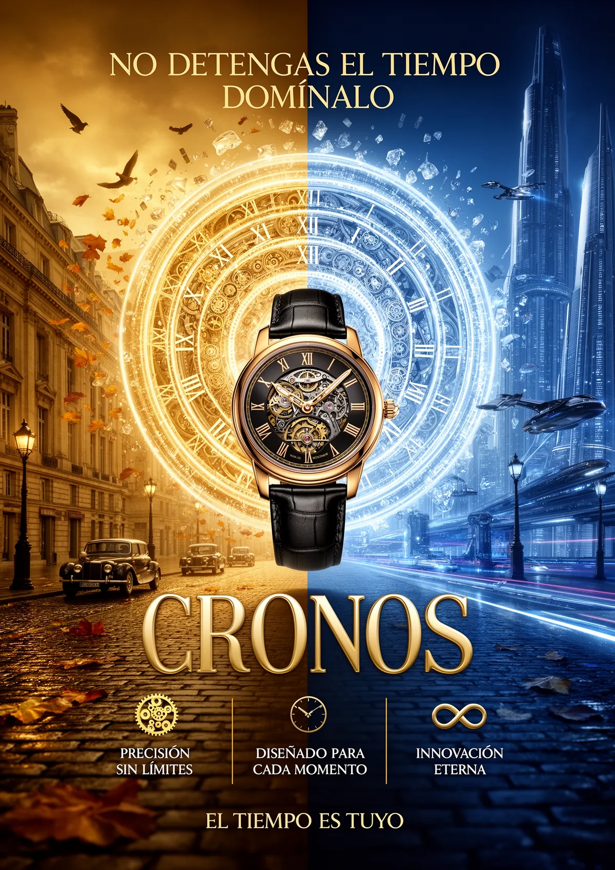 Create a vertical luxury advertising…