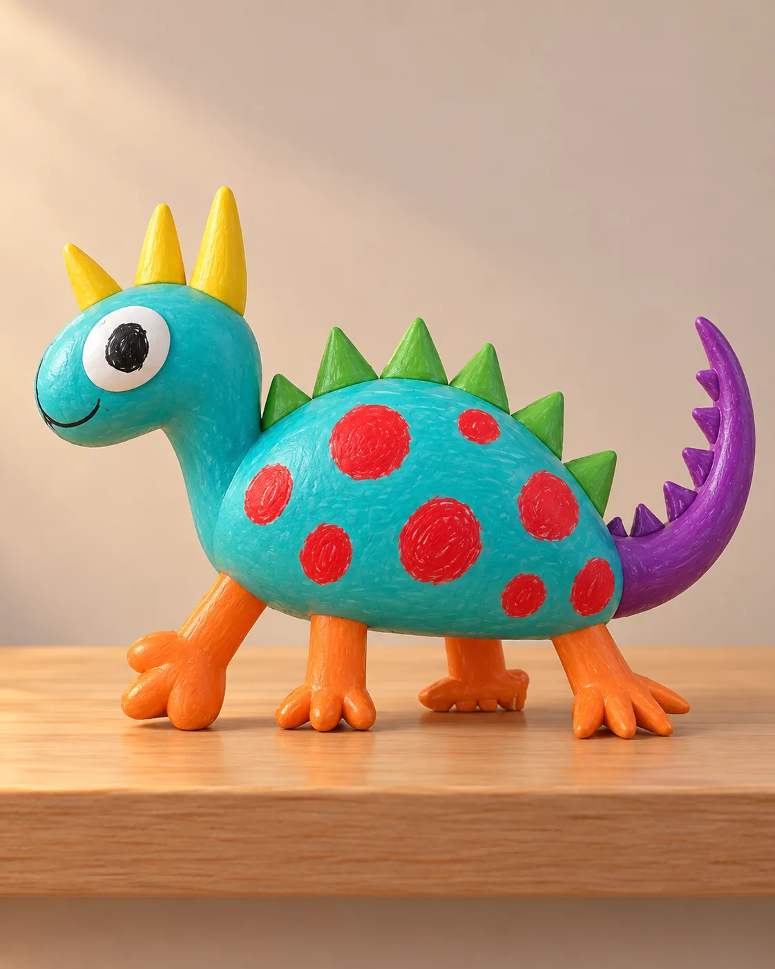 Figura decorativa creada a partir de un dibujo infantil con IA