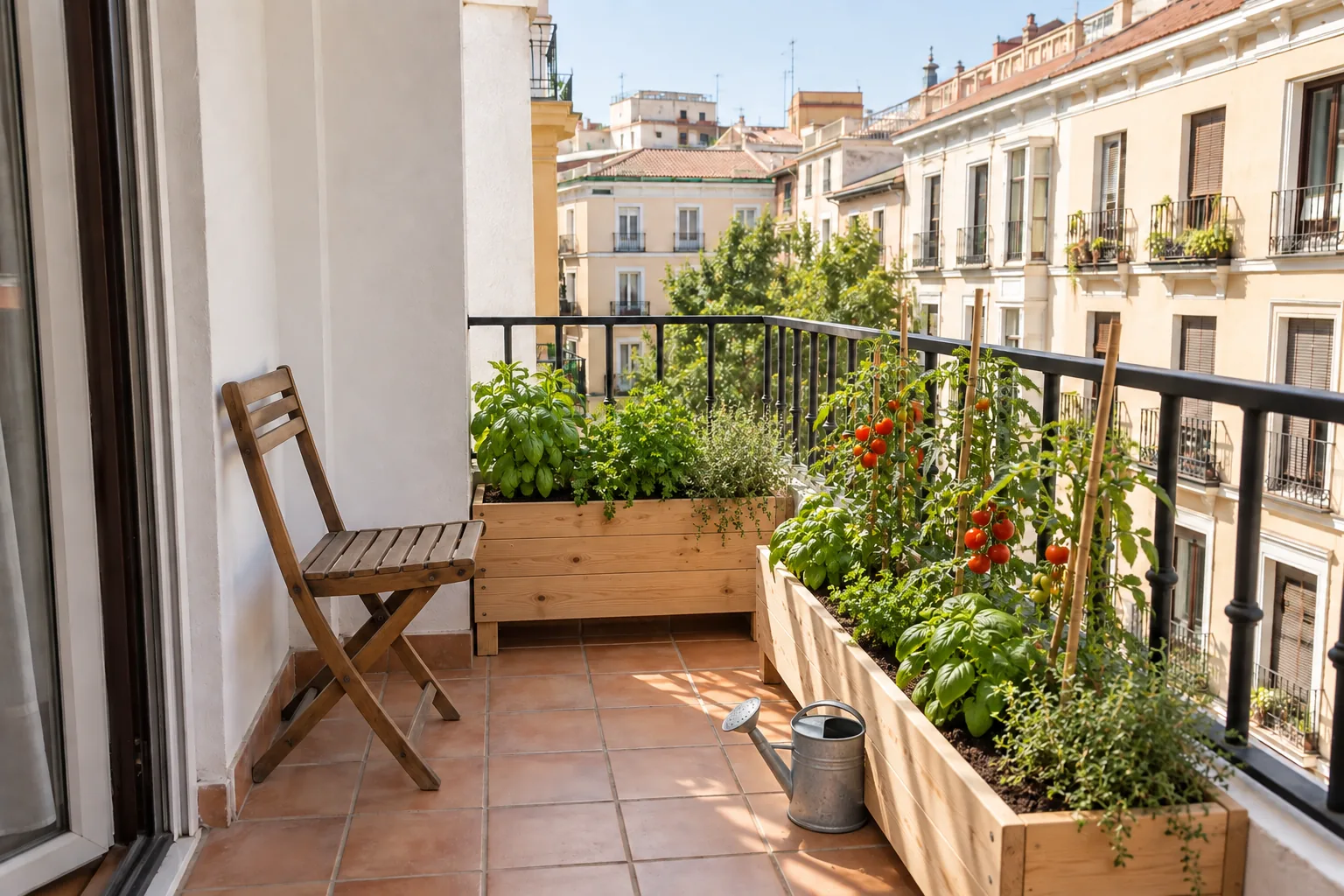 Resultado de IA: Huerto de tomates y aromáticas para empezar