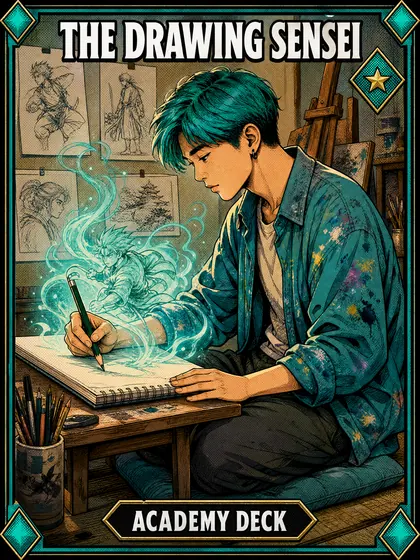 Carta El Sensei del Dibujo, del Mazo Academy de Invokard