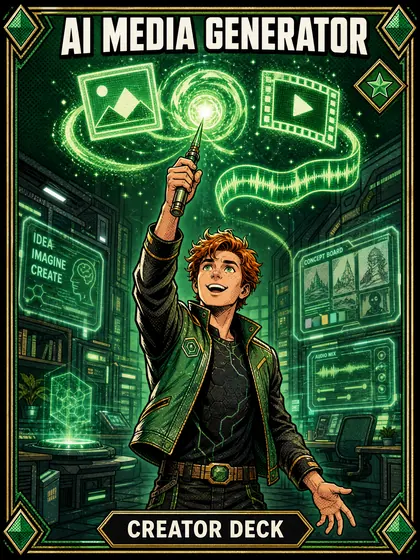 Carta Generador de Medios IA, del Mazo Creator de Invokard