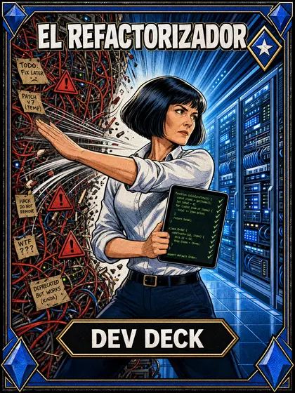 Carta El Refactorizador, del Mazo Dev de Invokard