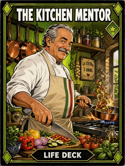 Carta El Chef Mentor, del Mazo Life de Invokard
