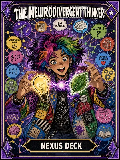 Carta El Pensador Neurodivergente, del Mazo Nexus de Invokard