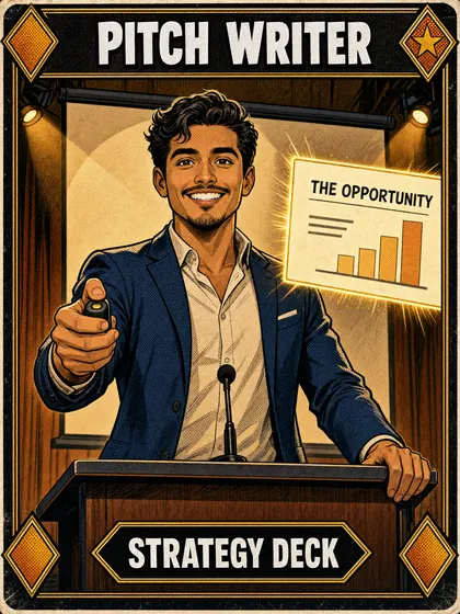 Carta Escritor de Pitch, del Mazo Strategy de Invokard