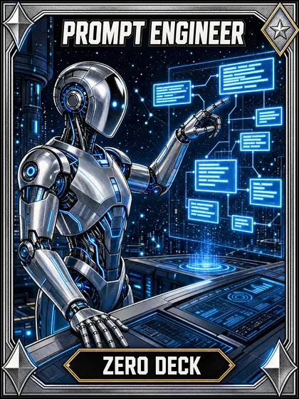 Carta Prompt Engineer, del Mazo Zero de Invokard